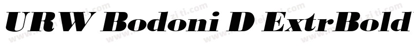 URW Bodoni D ExtrBoldWide字体转换